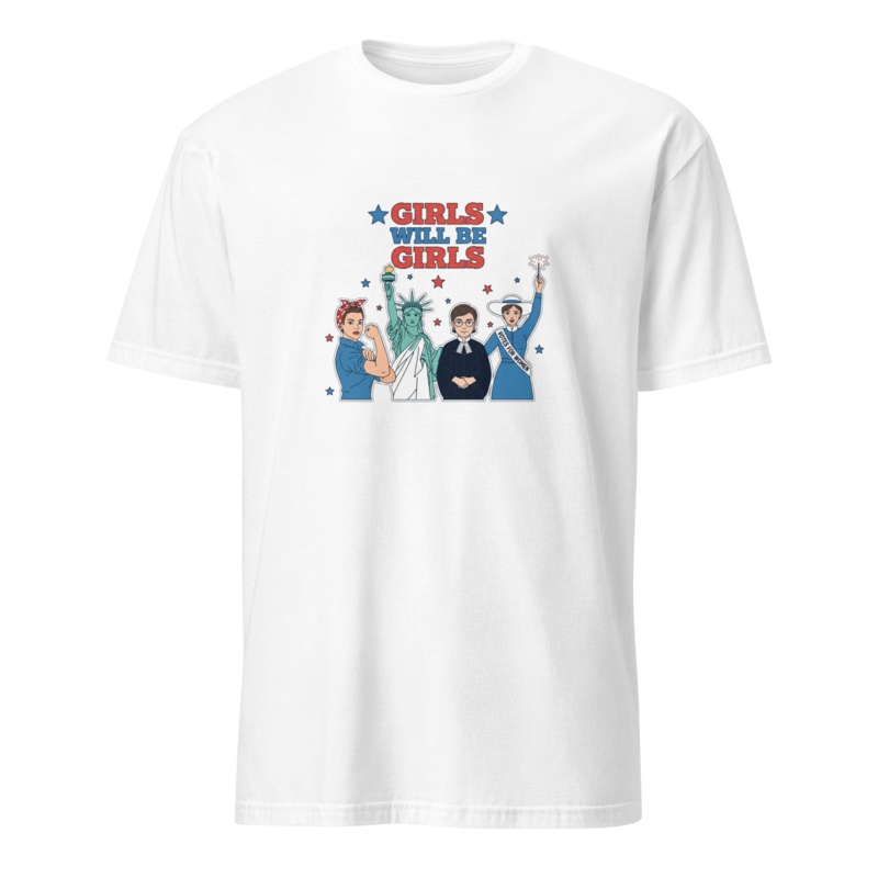 Girls Will Be Girls USA Patriotic T-Shirt