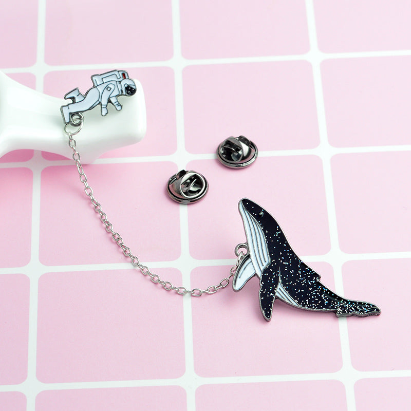Space Whale Enamel Pin