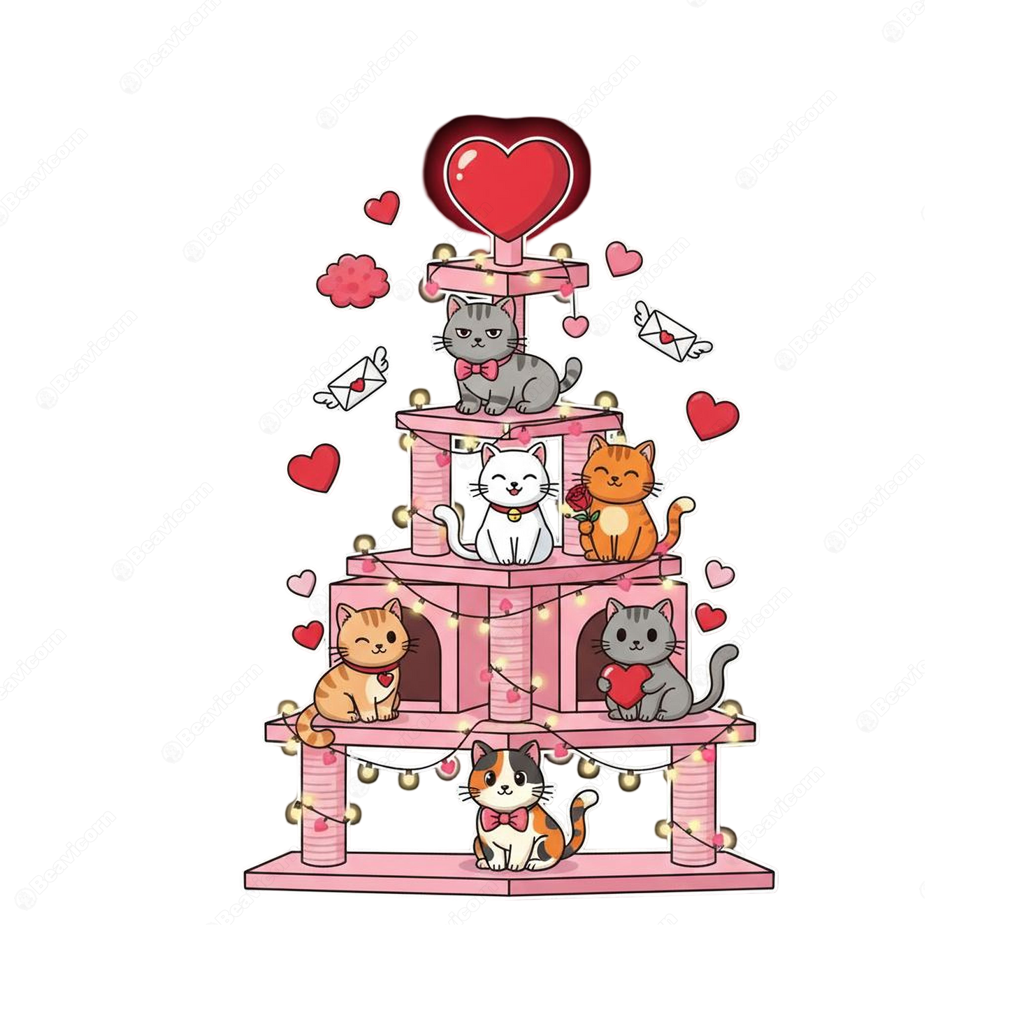 Cat Valentines Tree