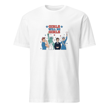 Girls Will Be Girls USA Patriotic T-Shirt