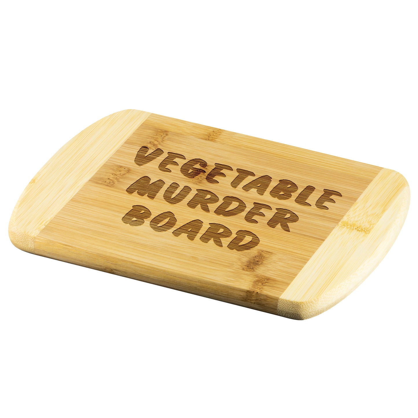 Vegetable Murder Board Bamboo Cutting Board