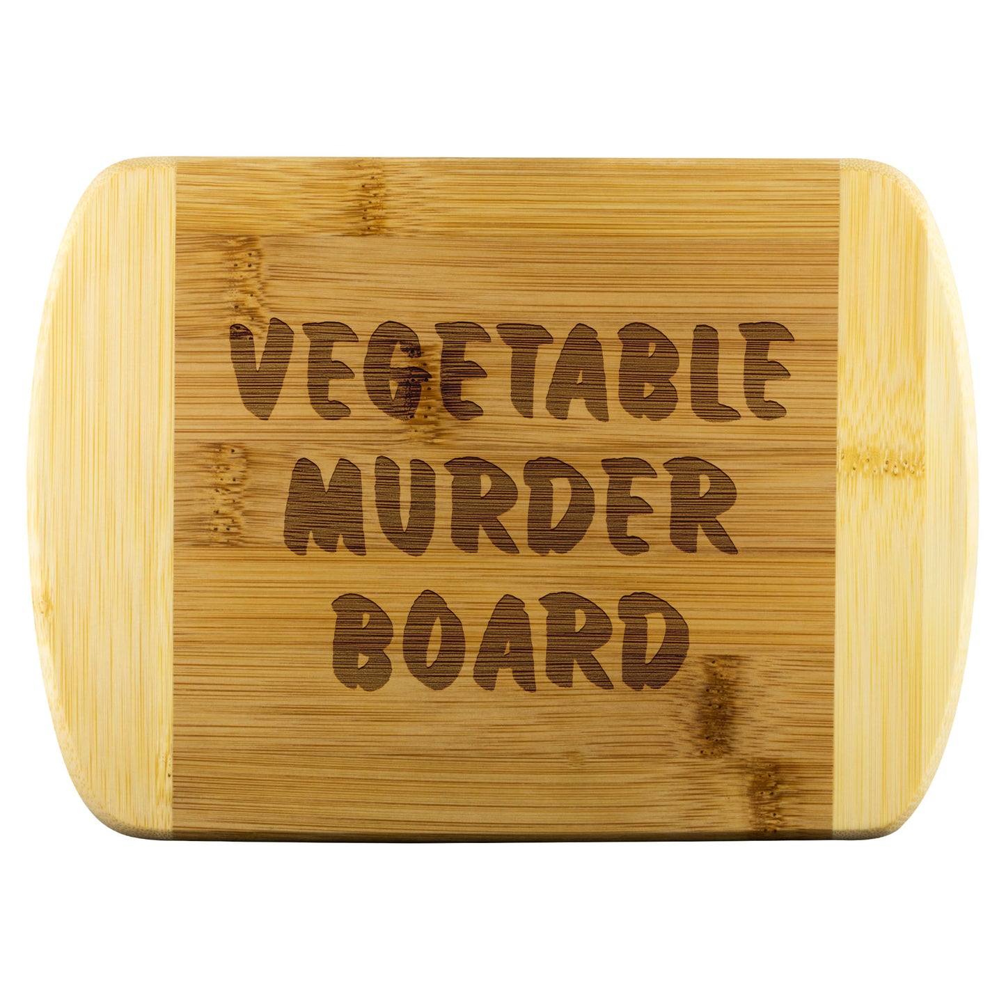 Vegetable Murder Board Bamboo Cutting Board