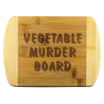 Vegetable Murder Board Bamboo Cutting Board
