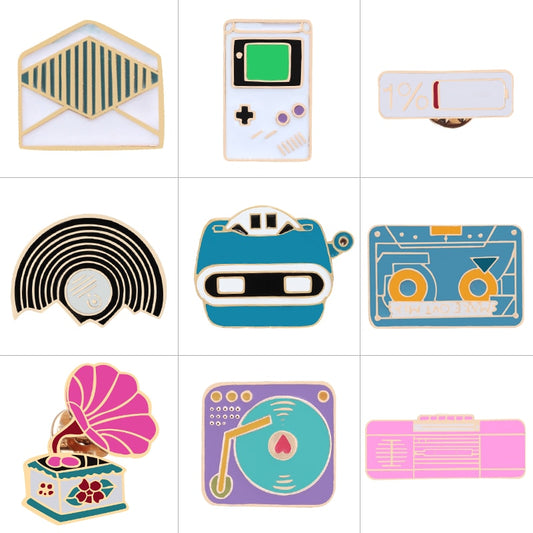 Retro Tech Enamel Pins