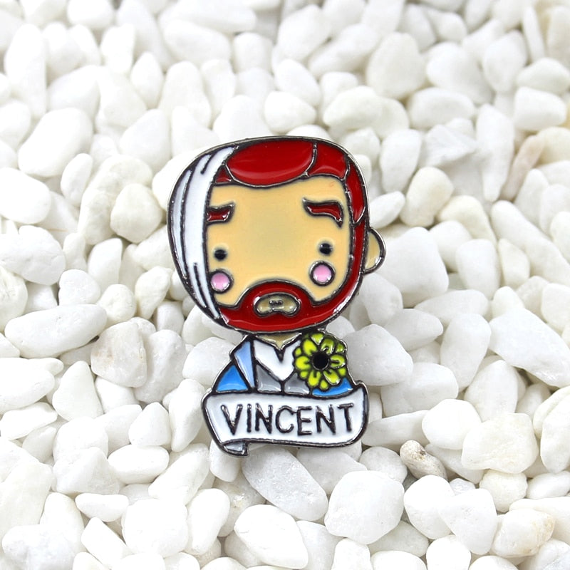 Vincent Can Gogh Bandaged Enamel Pin