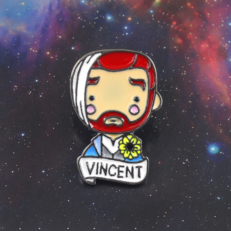 Vincent Can Gogh Bandaged Enamel Pin