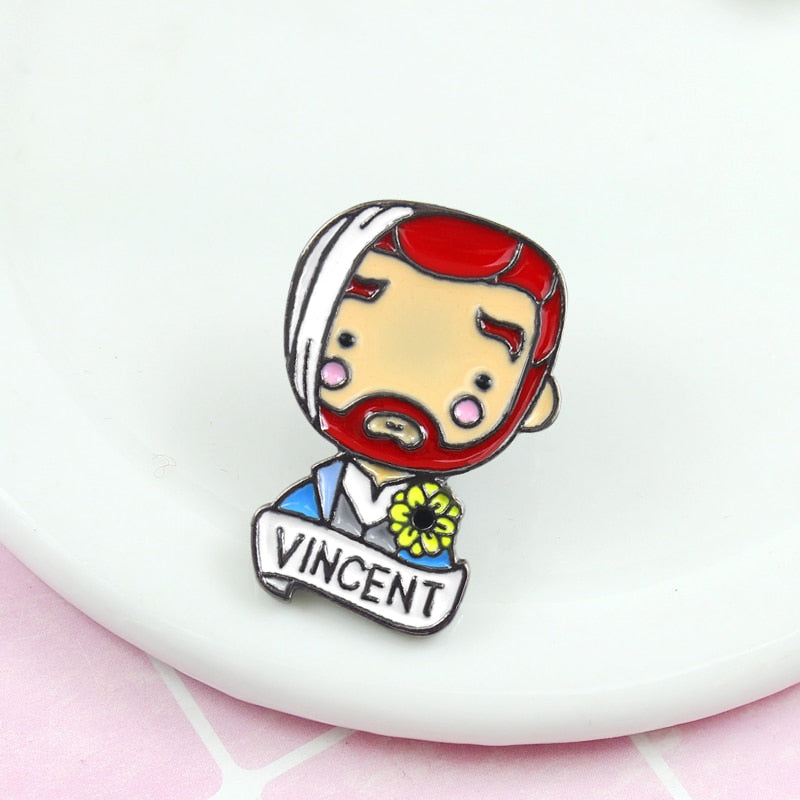 Vincent Can Gogh Bandaged Enamel Pin