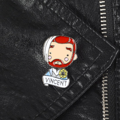 Vincent Can Gogh Bandaged Enamel Pin