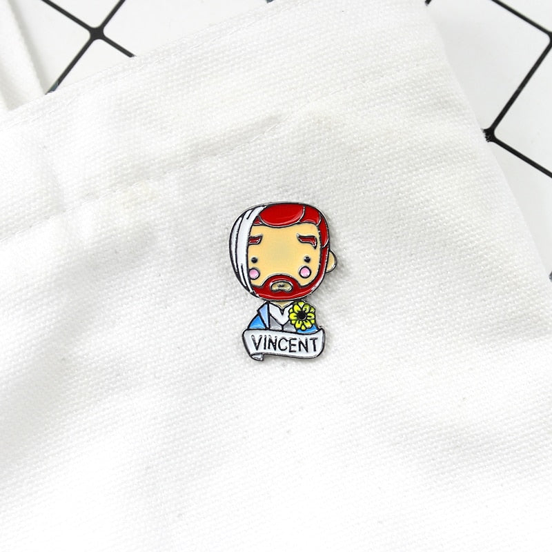 Vincent Can Gogh Bandaged Enamel Pin