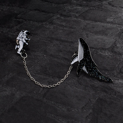 Space Whale Enamel Pin