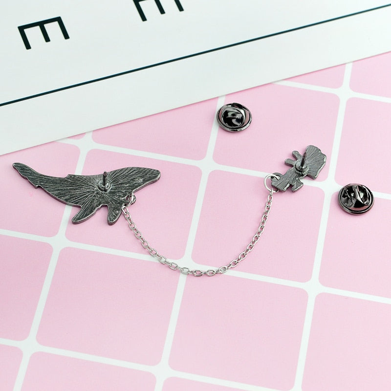 Space Whale Enamel Pin