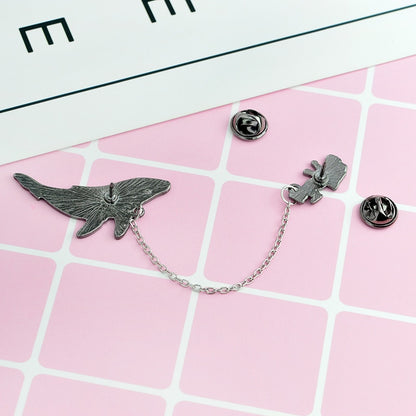 Space Whale Enamel Pin