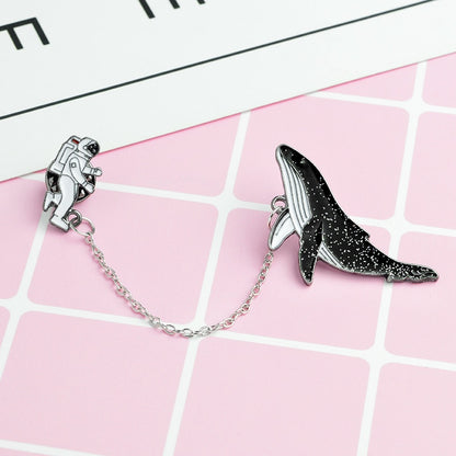 Space Whale Enamel Pin
