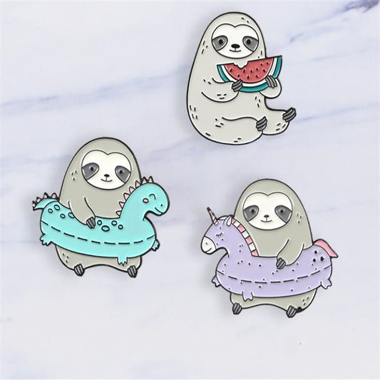 Sloth Enamel Pins