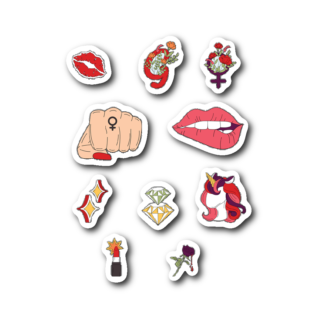 Fierce & Feminine Sticker Sheet