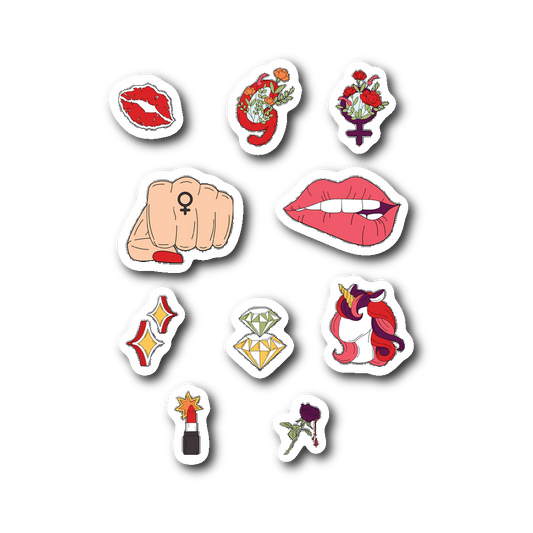 Fierce & Feminine Sticker Sheet