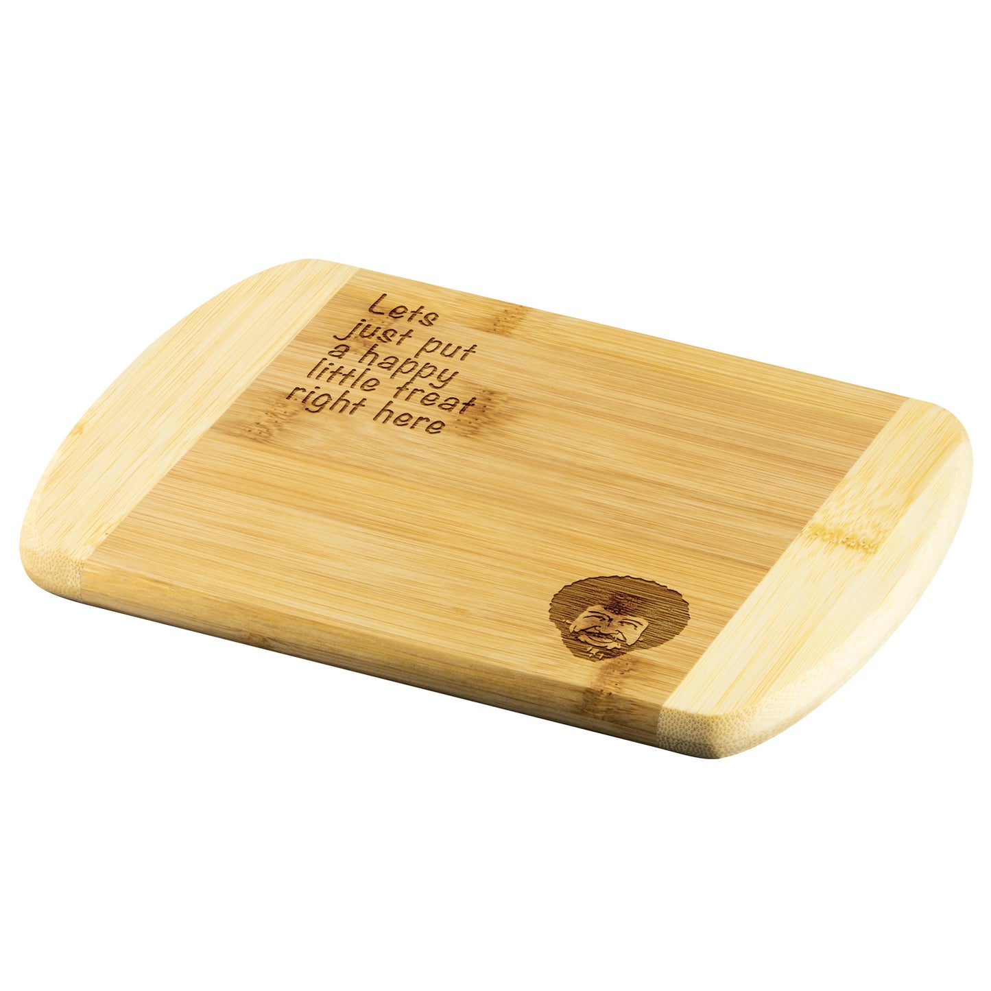 Happy Little Treat Bamboo Wood Cutting Board