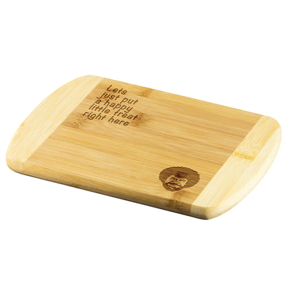 Happy Little Treat Bamboo Wood Cutting Board